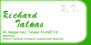 richard talpas business card